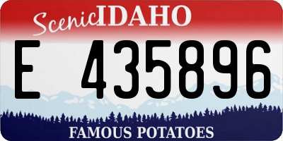 ID license plate E435896