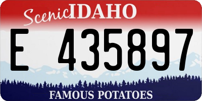 ID license plate E435897