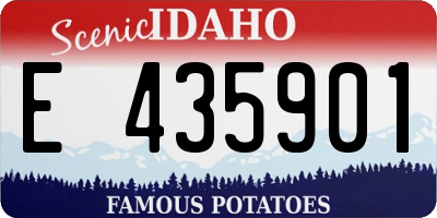 ID license plate E435901