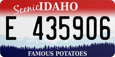 ID license plate E435906