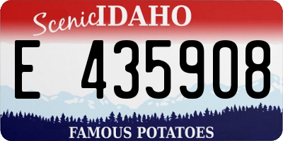 ID license plate E435908