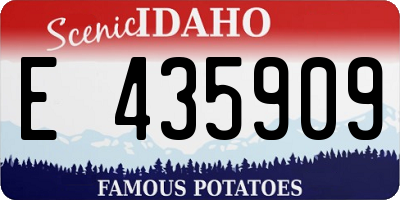 ID license plate E435909
