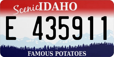 ID license plate E435911