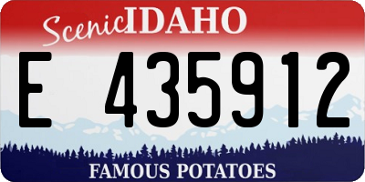 ID license plate E435912
