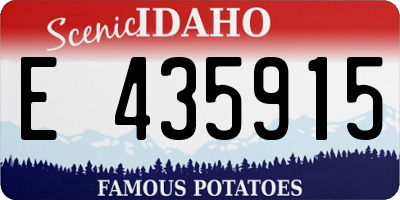 ID license plate E435915