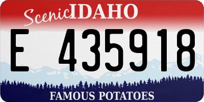 ID license plate E435918