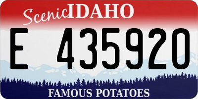 ID license plate E435920