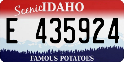 ID license plate E435924
