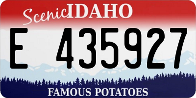ID license plate E435927
