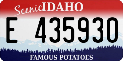 ID license plate E435930