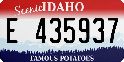 ID license plate E435937