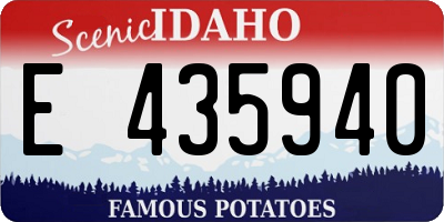 ID license plate E435940