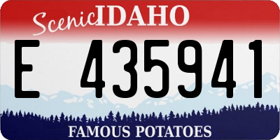 ID license plate E435941