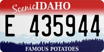 ID license plate E435944