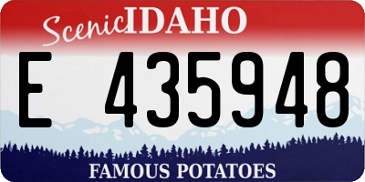ID license plate E435948