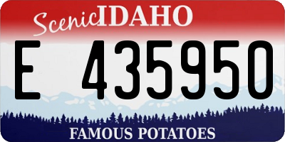 ID license plate E435950