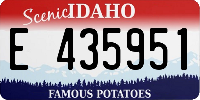 ID license plate E435951