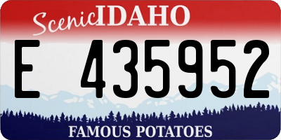 ID license plate E435952