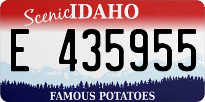 ID license plate E435955