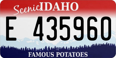 ID license plate E435960