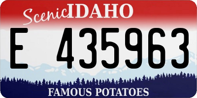 ID license plate E435963