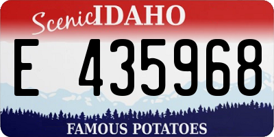 ID license plate E435968