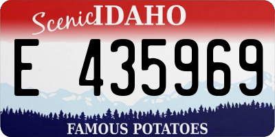 ID license plate E435969
