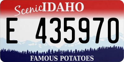 ID license plate E435970