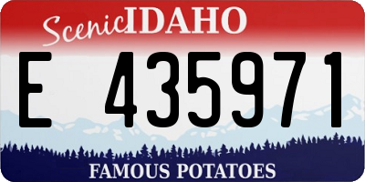 ID license plate E435971