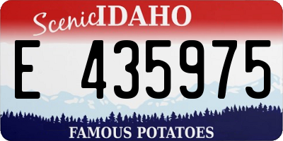 ID license plate E435975