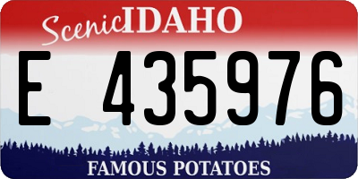 ID license plate E435976