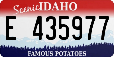 ID license plate E435977