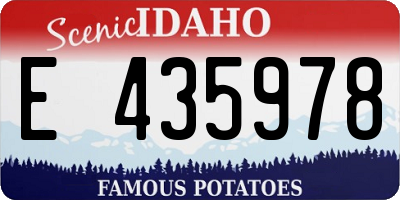 ID license plate E435978