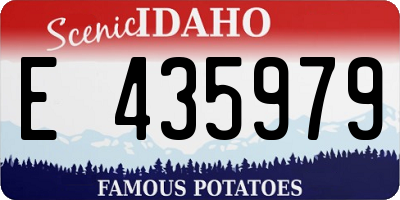 ID license plate E435979