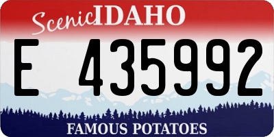 ID license plate E435992