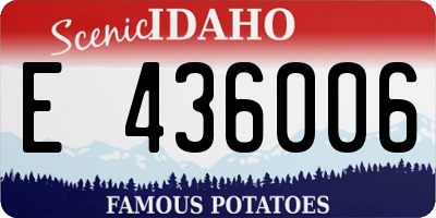 ID license plate E436006
