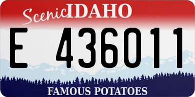 ID license plate E436011