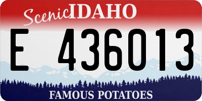 ID license plate E436013