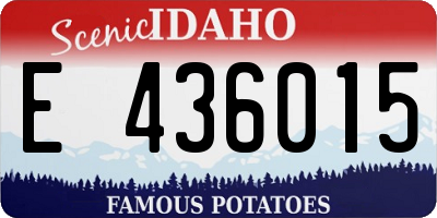 ID license plate E436015