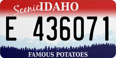 ID license plate E436071