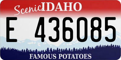 ID license plate E436085