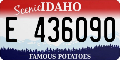 ID license plate E436090