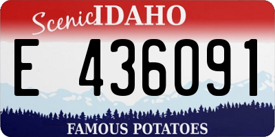 ID license plate E436091