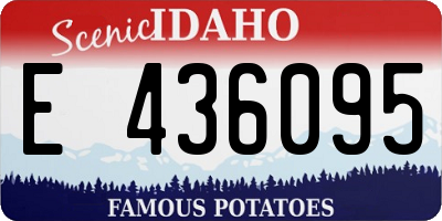 ID license plate E436095