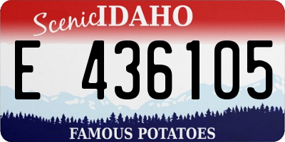 ID license plate E436105