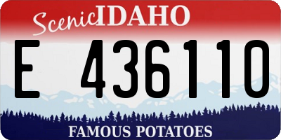 ID license plate E436110