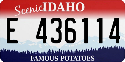 ID license plate E436114