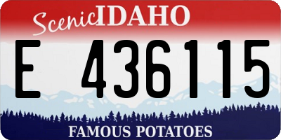 ID license plate E436115