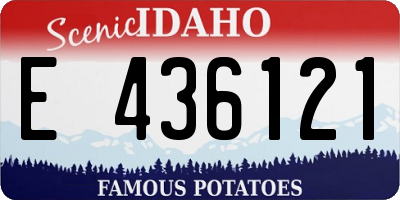 ID license plate E436121