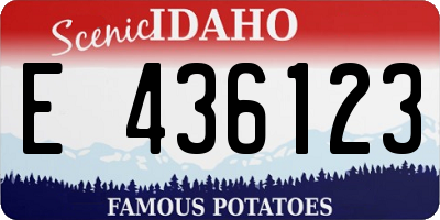 ID license plate E436123